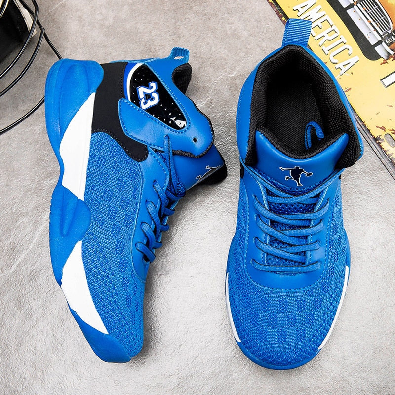 Kids' basketball shoes by The Clothing Company Sydney, breathable, non-slip sport sneakers for boys and girls, high-quality trainers.