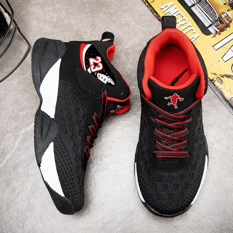 Kids basketball shoes by The Clothing Company Sydney, breathable, non-slip sport sneakers for boys and girls, high-quality trainers.