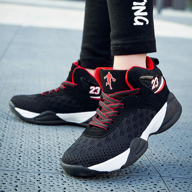 Kids' basketball shoes by The Clothing Company Sydney, breathable, non-slip sport trainers for boys and girls, high-quality athletic footwear