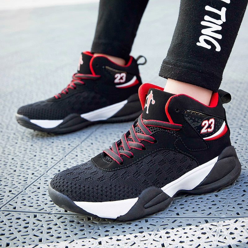 Kids basketball shoes by The Clothing Company Sydney, breathable, high-quality boys and girls sport sneakers with non-slip soles.