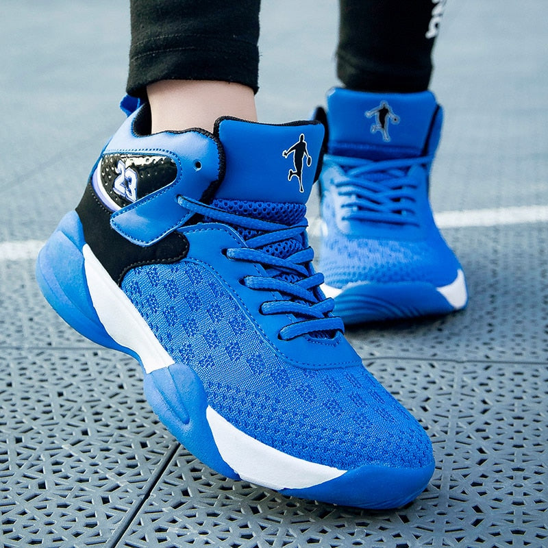Kids basketball shoes by The Clothing Company Sydney, breathable, non-slip sport sneakers for boys and girls.