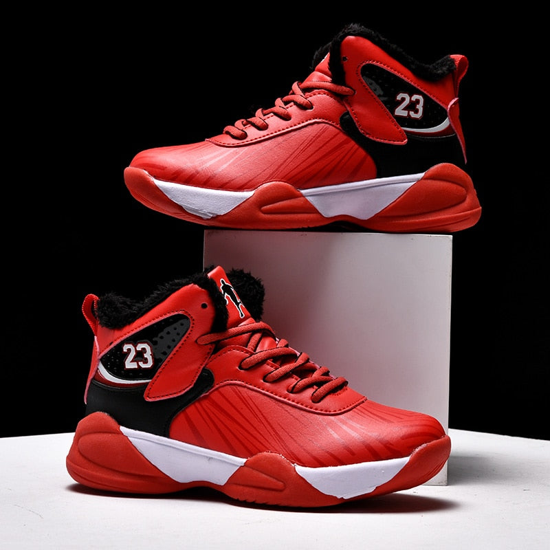 Kids boys and girls basketball shoes by The Clothing Company Sydney, breathable, high-quality sport sneakers with non-slip soles.