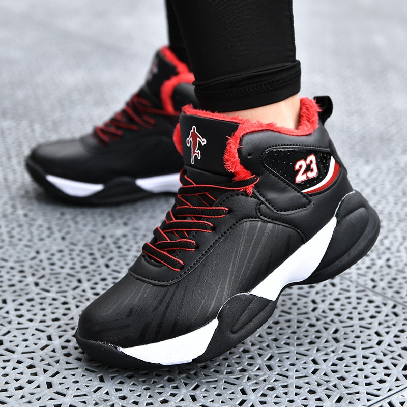 Kids' basketball shoes by The Clothing Company Sydney, breathable, non-slip sports sneakers for boys and girls, high-quality trainer shoes.
