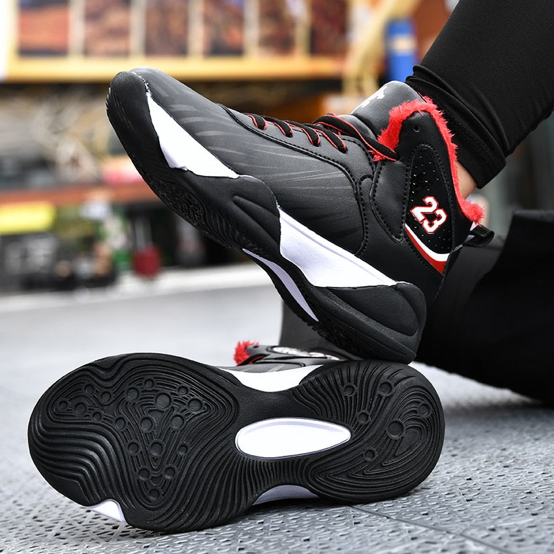Kids boys and girls basketball shoes by The Clothing Company Sydney, breathable non-slip sport sneakers for active play.