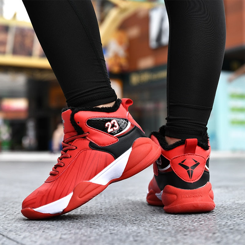 Kids' basketball shoes by The Clothing Company Sydney, breathable, high-quality sneakers with non-slip sole for boys and girls.