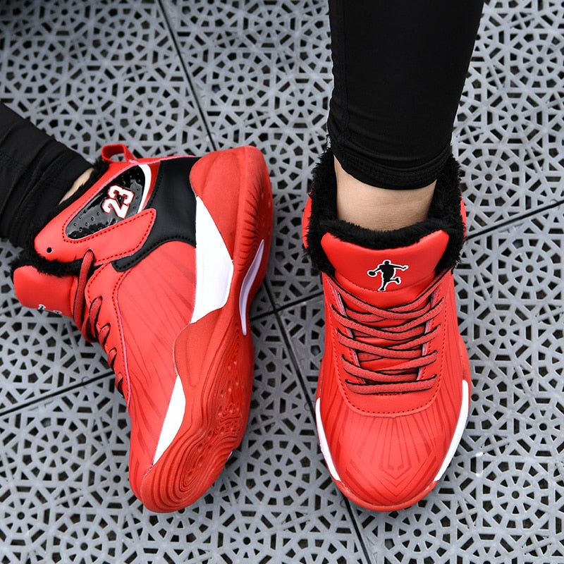 Kids basketball shoes from The Clothing Company Sydney, breathable and non-slip sneakers for boys and girls, sport trainer shoes.