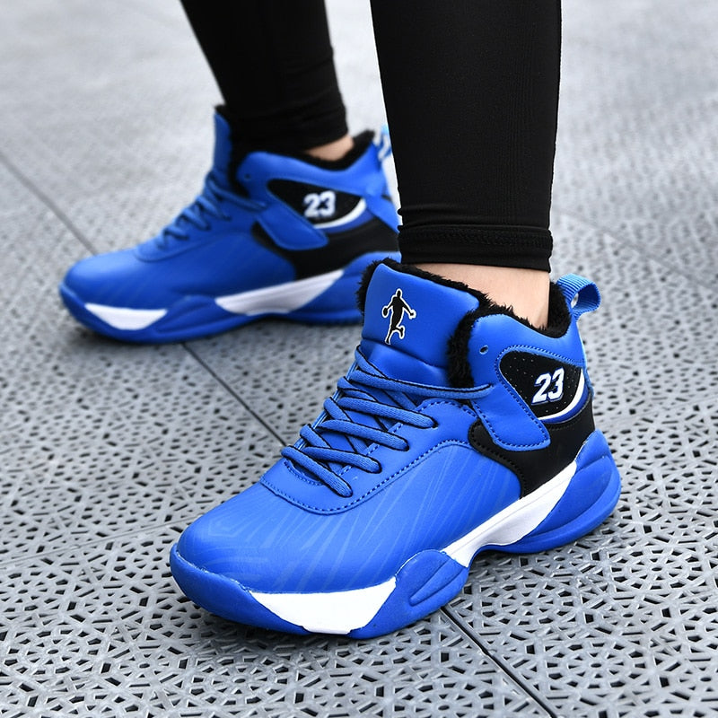 Kids basketball shoes from The Clothing Company Sydney, breathable, non-slip sport sneakers for boys and girls.
