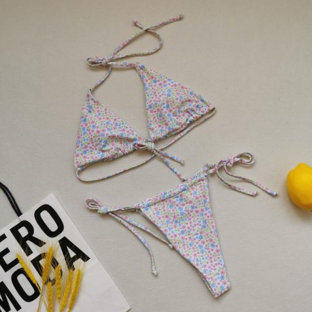 2 Piece Brazilian Bikini Swimwear Summer Halter Lace Up Push Up Padded Bra Micro Bikini Set Beachwear The Clothing Company Sydney
