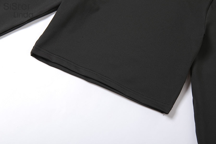 Two-piece sporty activewear set by The Clothing Company Sydney, featuring long sleeve tops and leggings for workout and fitness.