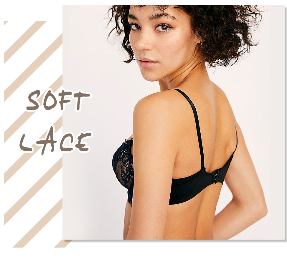 Sexy eyelash lace bralette and panties set from The Clothing Company Sydney, featuring push-up bra and matching underwear.
