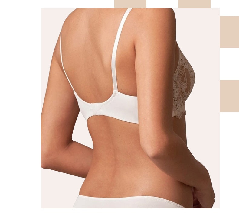 Eyelash lace bralette and matching panties from The Clothing Company Sydney, sexy lingerie set with push-up bra and underwear.