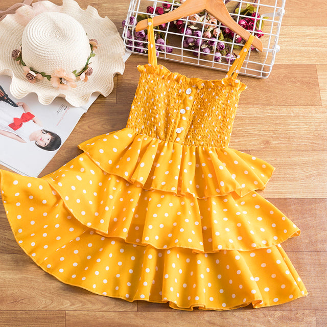 Girls princess fairy puff short sleeve dress by The Clothing Company Sydney, perfect for summer birthday parties and special occasions.