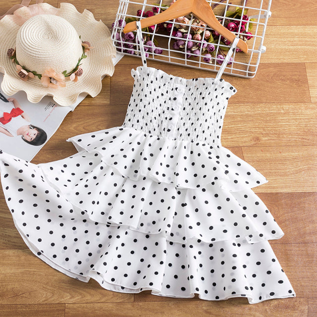 Girls' princess fairy puff sleeve dress by The Clothing Company Sydney, perfect for summer birthday parties and elegant occasions.