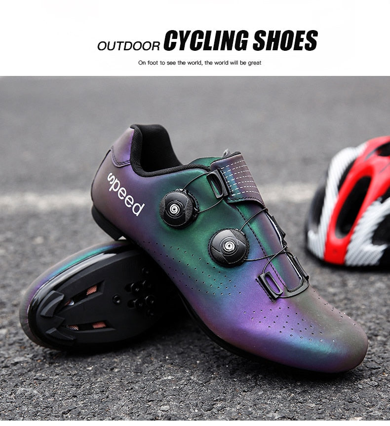 Black MTB cycling shoes for men and women with self-locking straps, designed for road bike and mountain biking from The Clothing Company Sydney.