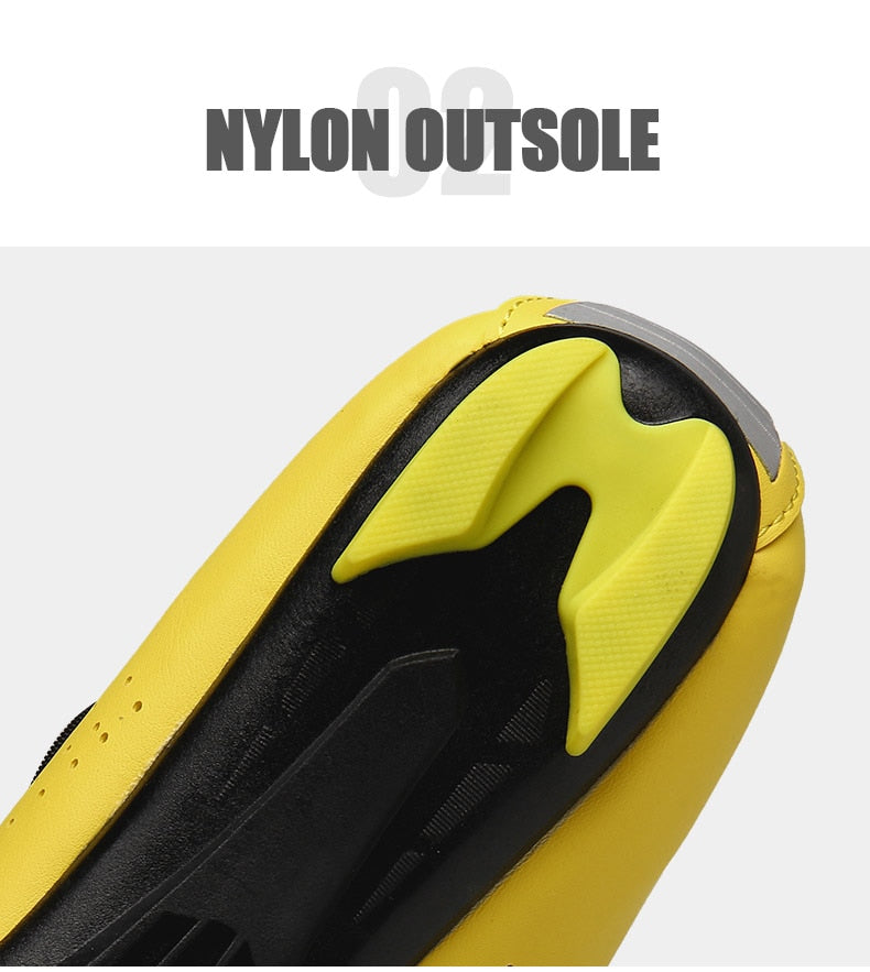 Athletic MTB cycling shoes by The Clothing Company Sydney with self-locking straps, designed for men and women, shown on a bike.