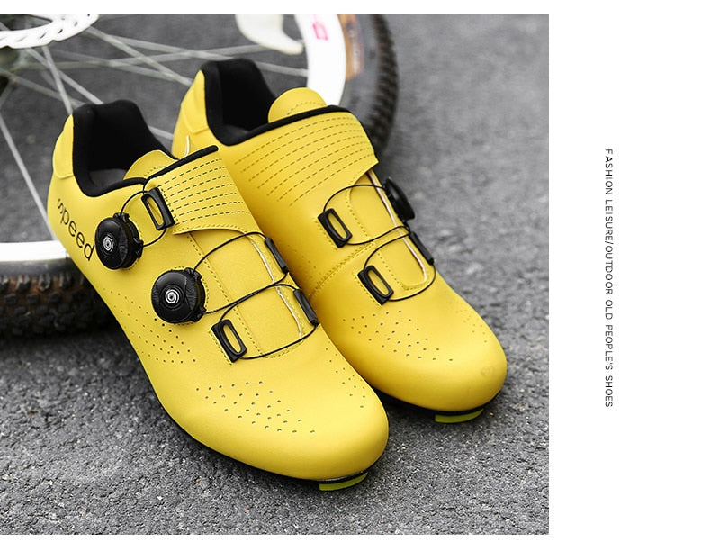 Athletic MTB and road cycling shoes for men and ladies by The Clothing Company Sydney, featuring self-locking straps and sporty design.
