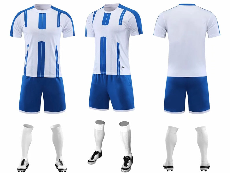 Customized adults and kids soccer jersey shorts set by The Clothing Company Sydney, featuring sporty design and comfortable fit.