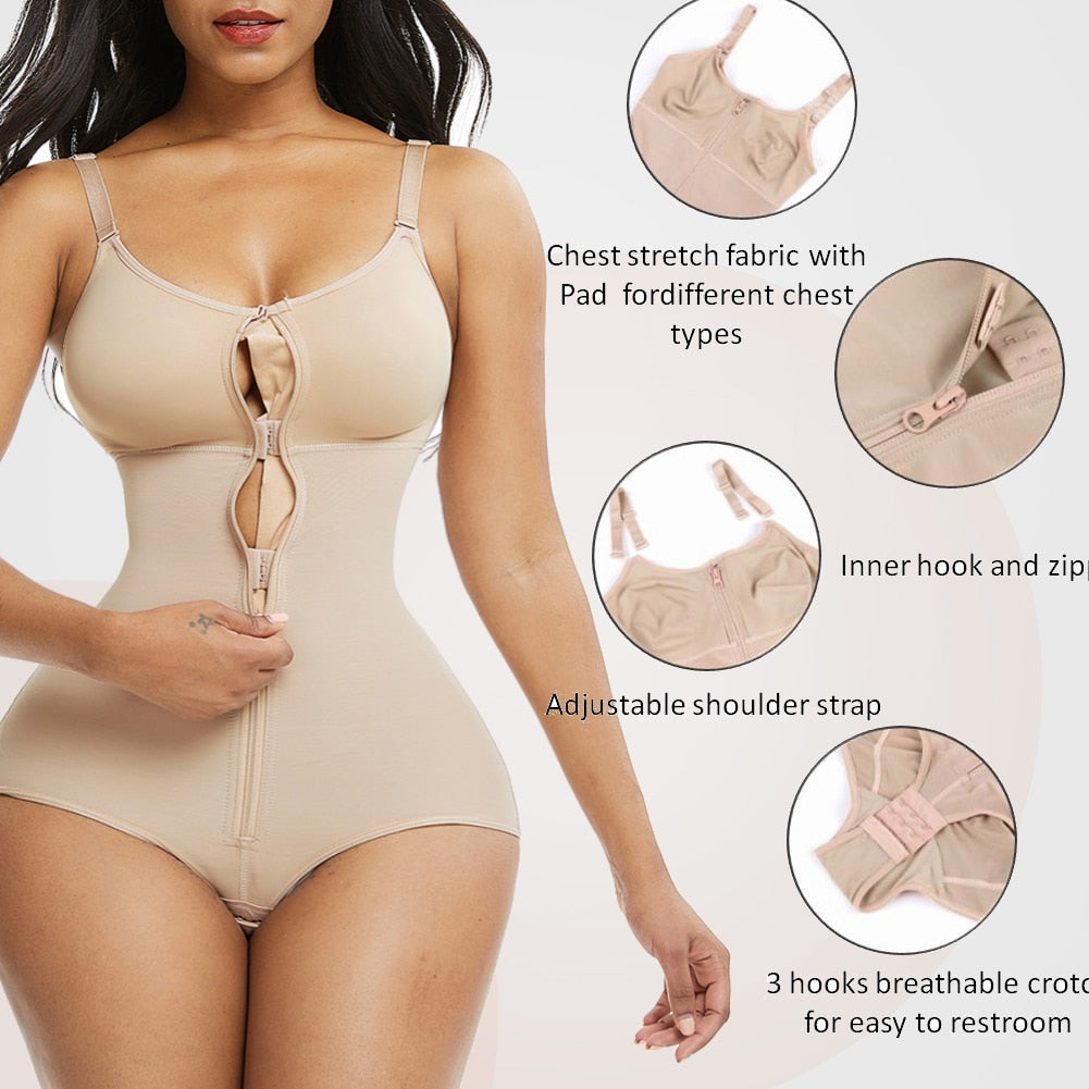 Women's full body shaper corset waist trainer by The Clothing Company Sydney, slimming shapewear with push-up butt lifting design.