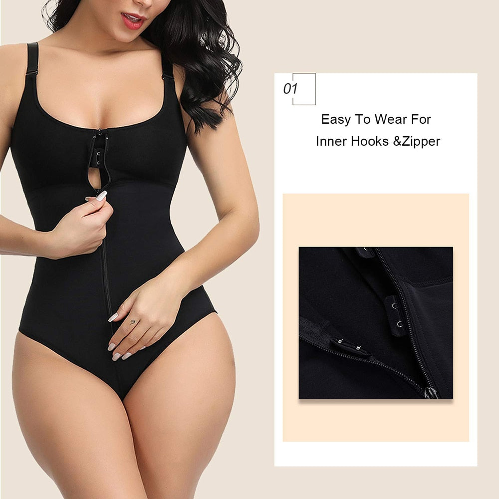 Women's full body shapewear corset waist trainer by The Clothing Company Sydney, featuring a slimming design with push-up butt lifting.