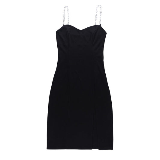 Elegant Chain Strapless Sleeveless Solid Basic Split Knee-Length Bodycon Summer Dress The Clothing Company Sydney