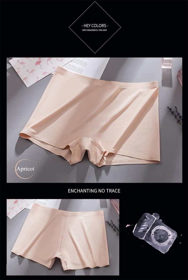 Set of two women's seamless boxer boyshorts in ice silk, breathable, mid-waist safety shorts, summer underwear from The Clothing Company Sydney