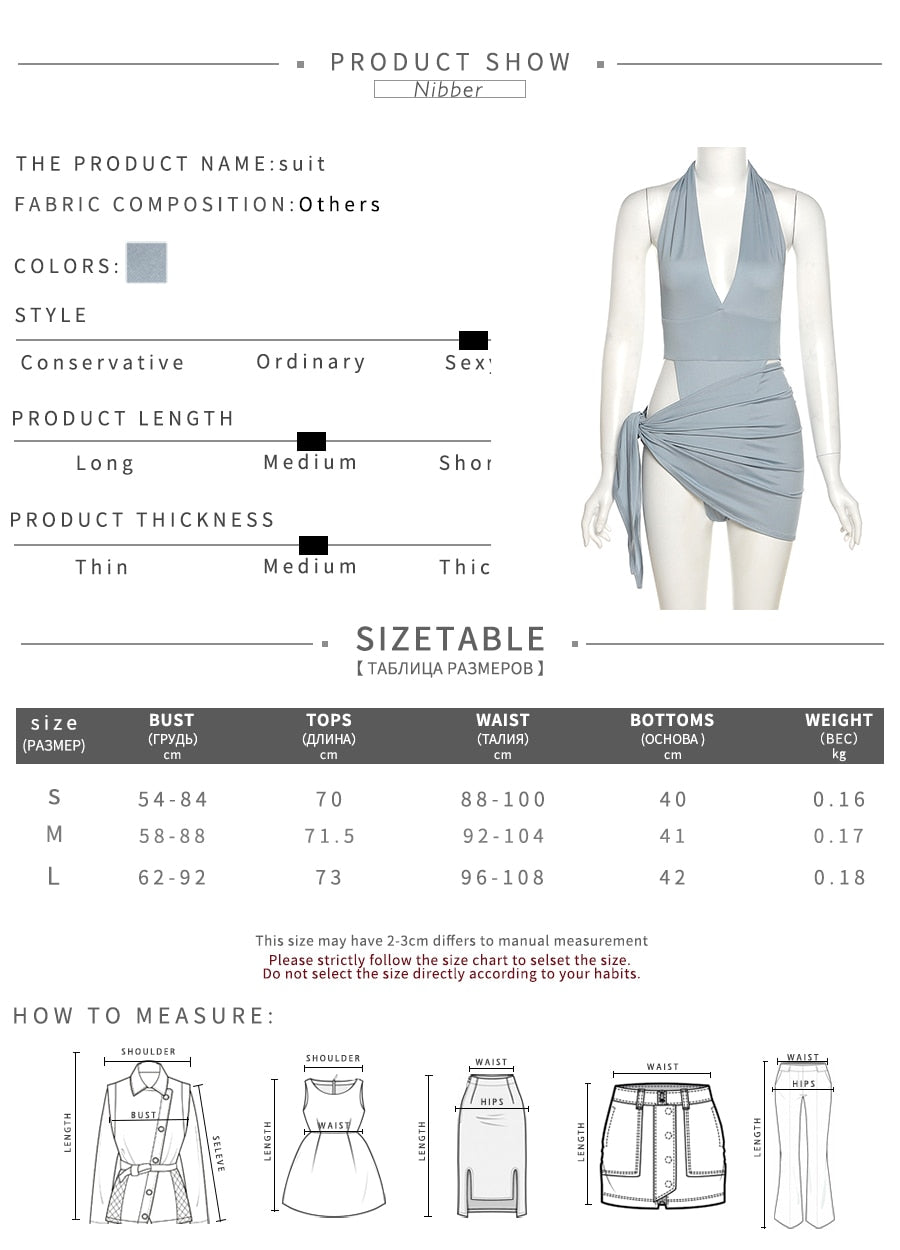 Two-piece beach vacation bikini bodysuit set with skirts for women, by The Clothing Company Sydney, perfect for summer wear.
