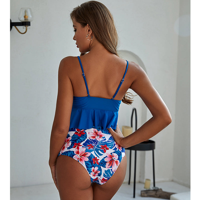 2 Piece High Waist Swimwear Ruffle Swimsuit Vintage Retro Bikini Set Plus Size Bathing Suits Summer Beachwear The Clothing Company Sydney