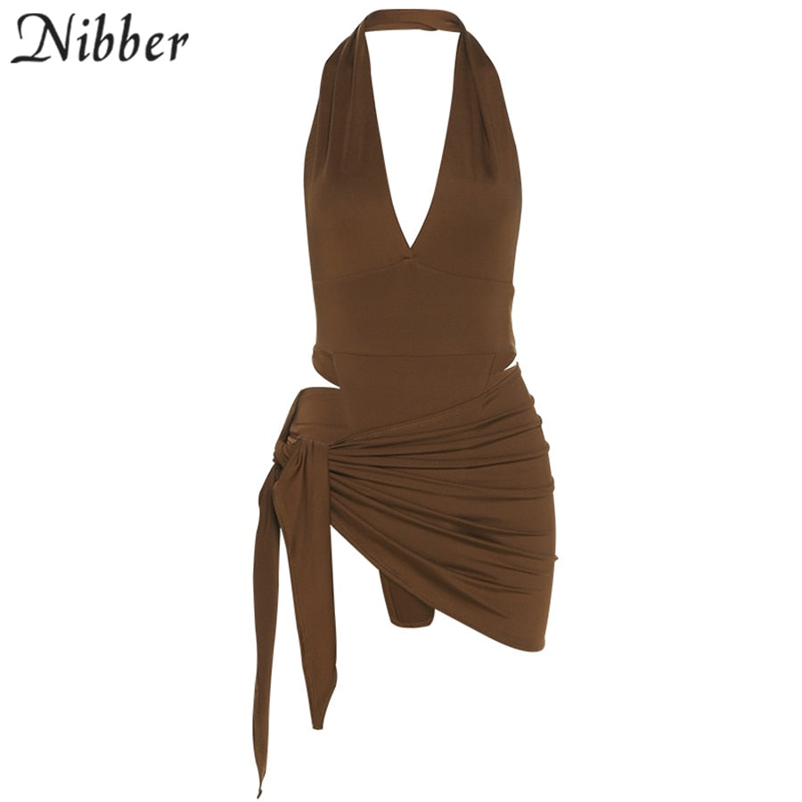 Two-piece beach vacation bikini bodysuit and skirt set for women, stylish summer swimwear from The Clothing Company Sydney.