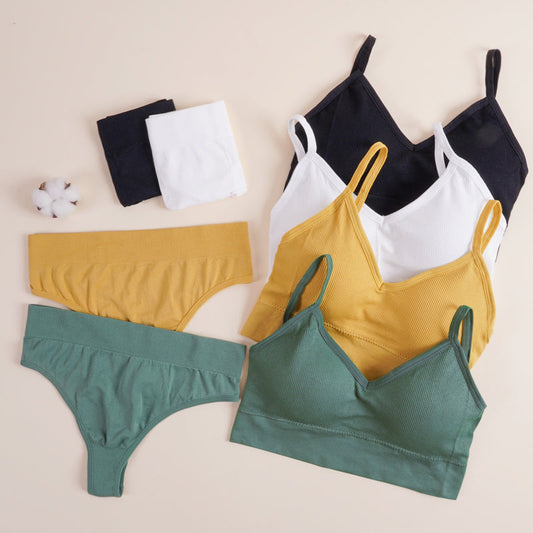 Bra Panties G-String Push Up Bra Crop Top Seamless Underwear Active Bra Thong Lingerie Set The Clothing Company Sydney