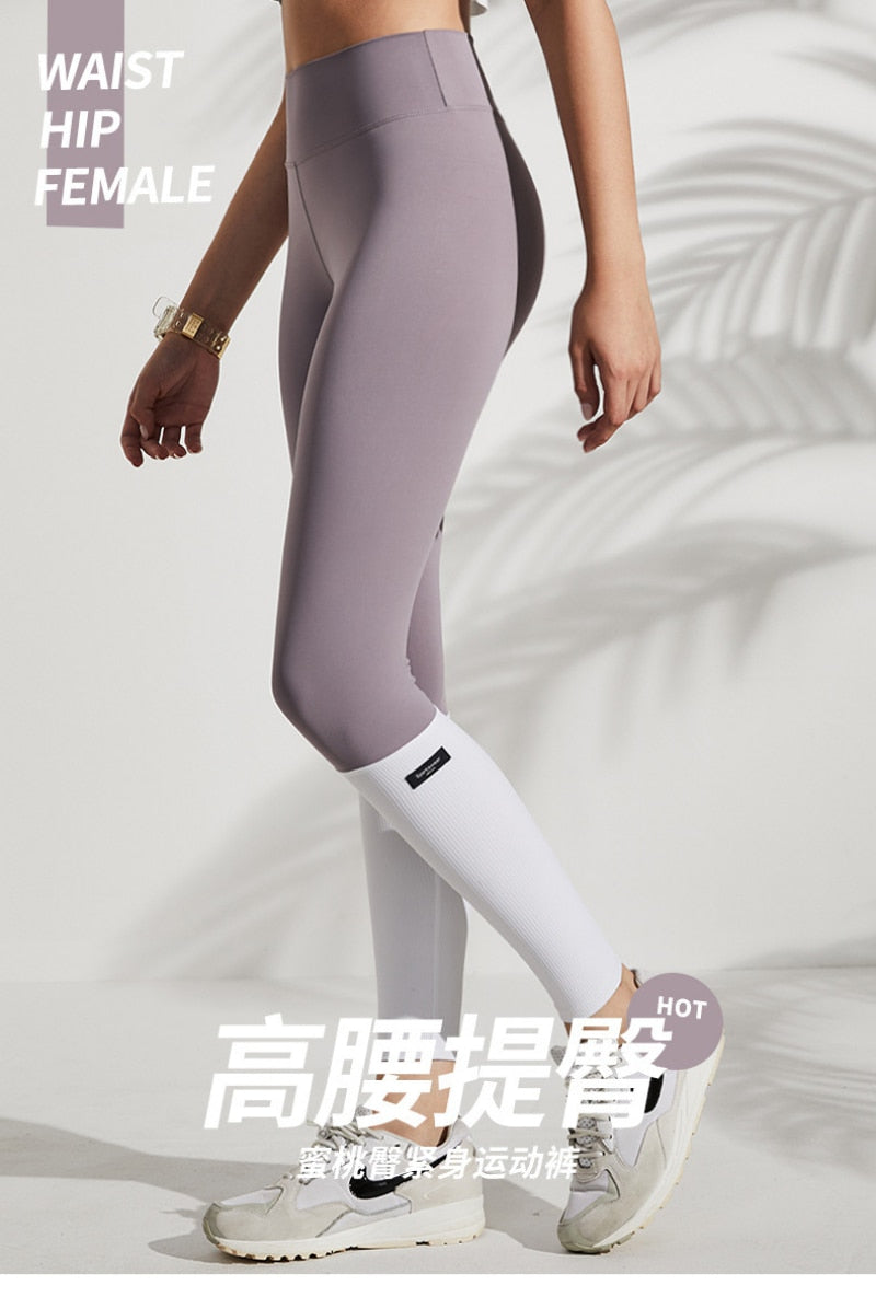 High-waist quick dry sport leggings by The Clothing Company Sydney, featuring tight fit yoga pants for workout and fitness activities.