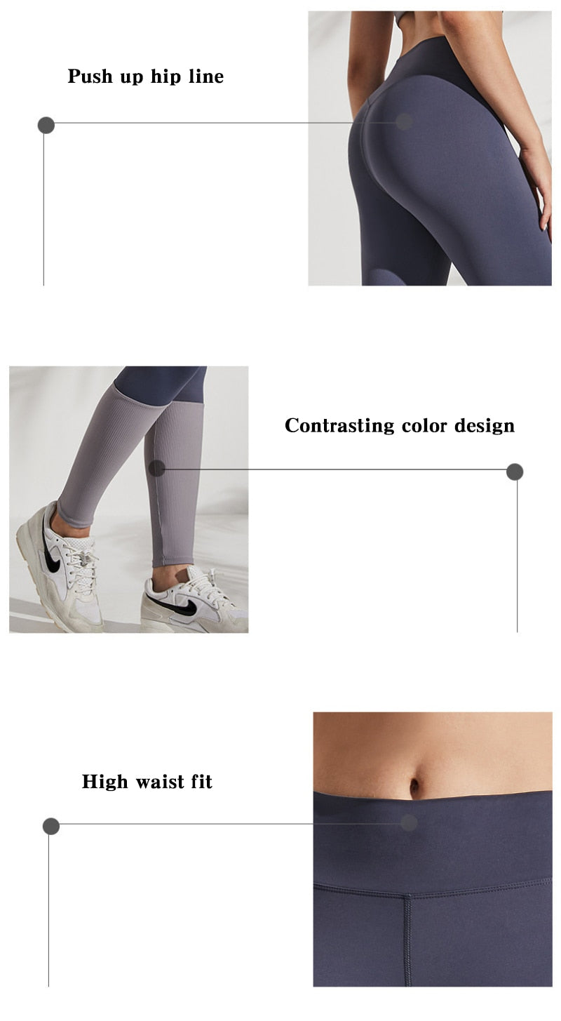 High-waist quick-dry sport leggings by The Clothing Company Sydney, featuring a tight fit and push-up design for yoga and workouts.