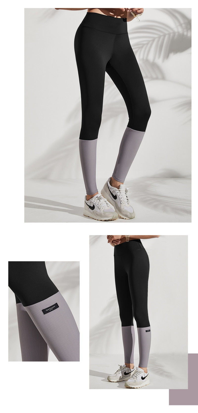High-waist quick dry sport leggings from The Clothing Company Sydney, featuring a tight fit and push-up design for yoga and workout.