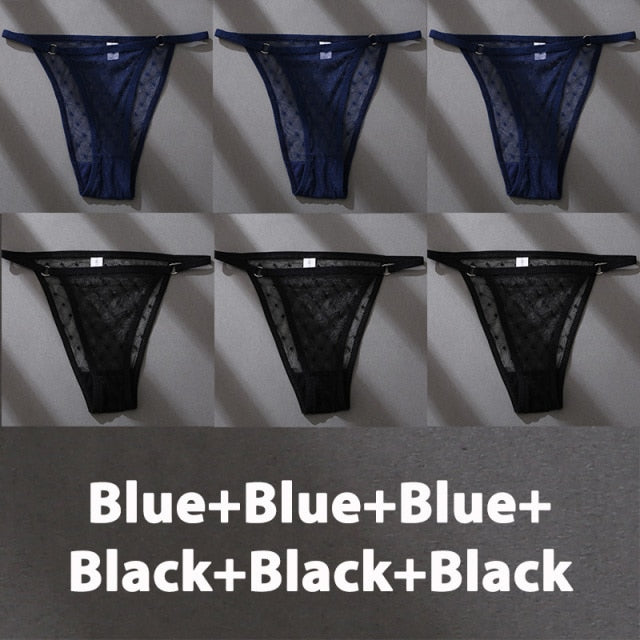 Six-pack of lace perspective panties from The Clothing Company Sydney, sexy underwear briefs for plus size, lingerie and intimate wear.