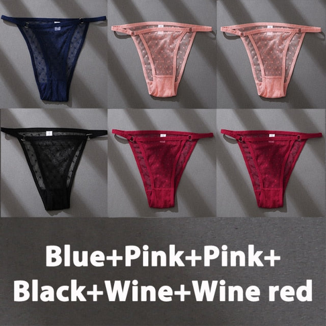 Six-pack of The Clothing Company Sydney lace perspective panties, sexy plus-size underwear with comfortable briefs and intimate design.