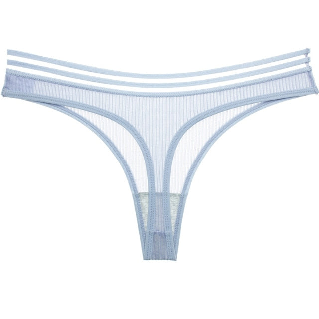 Seamless transparent ice silk G-string thong underwear from The Clothing Company Sydney, low-rise, ideal for yoga or everyday wear.