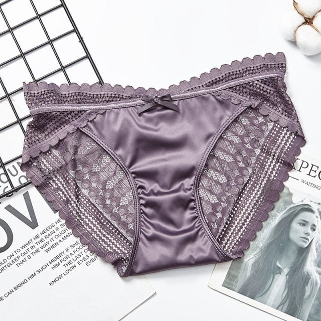 Transparent seamless lace panties by The Clothing Company Sydney, showing comfortable women's underwear with delicate lace details.