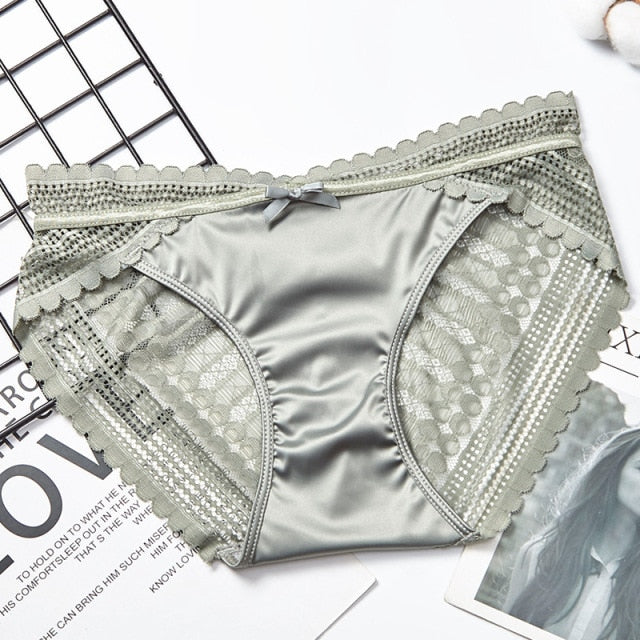 Transparent seamless lace panties by The Clothing Company Sydney, soft comfort women's underwear with solid design.