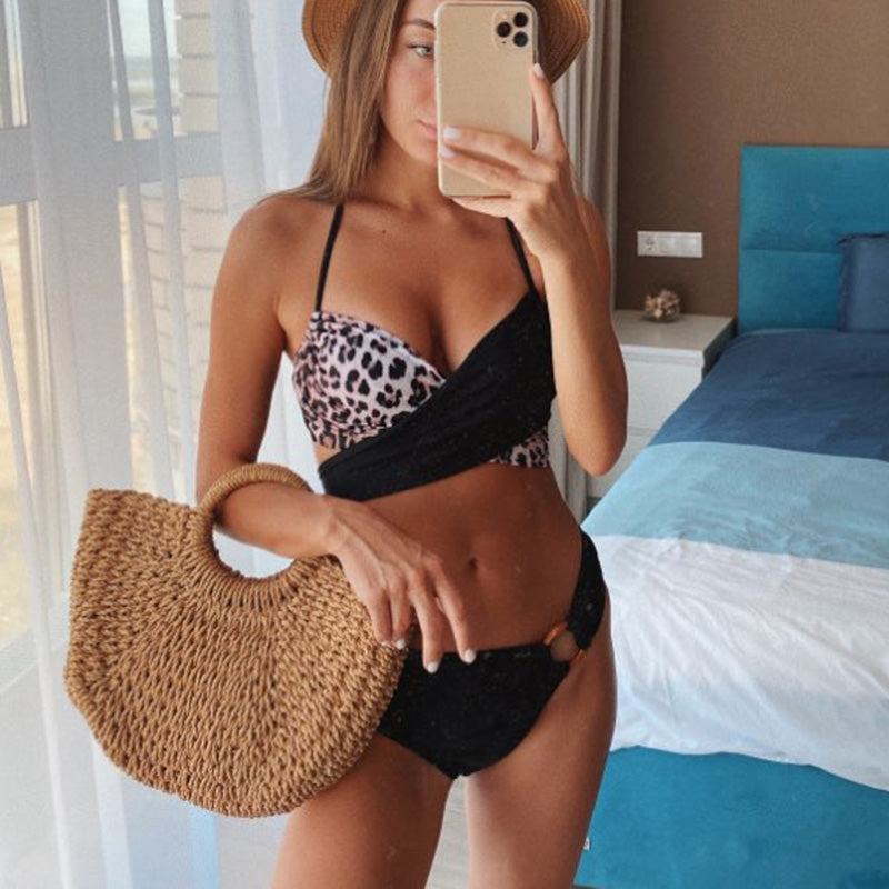 2 Piece One Shoulder Swimsuit High Waist Swimwear Ring Ribbed Brazilian Bikini Set The Clothing Company Sydney