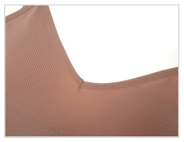 Two-piece seamless bra and thong lingerie set by The Clothing Company Sydney featuring low waist, wire-free bralette and cotton underwear