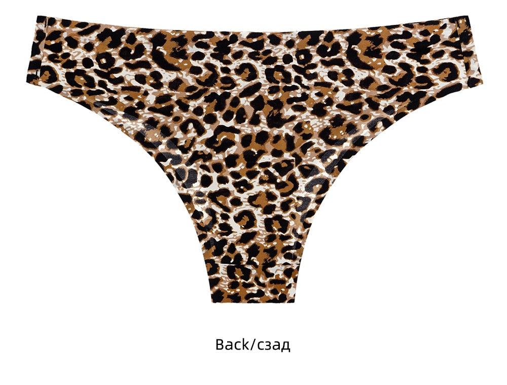 1 Piece Women's Panties Underwear Seamless Sports Leopard T-back G-string Thongs Ice Silk Briefs The Clothing Company Sydney