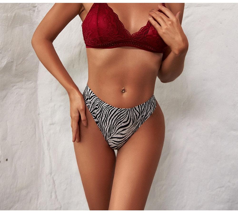 1 Piece Women's Panties Underwear Seamless Sports Leopard T-back G-string Thongs Ice Silk Briefs The Clothing Company Sydney
