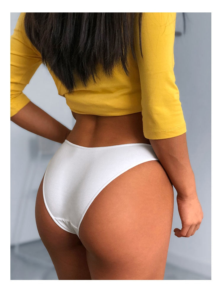 Soft cotton mix low-waist seamless underwear by The Clothing Company Sydney, breathable high-elasticity G-string briefs shown.