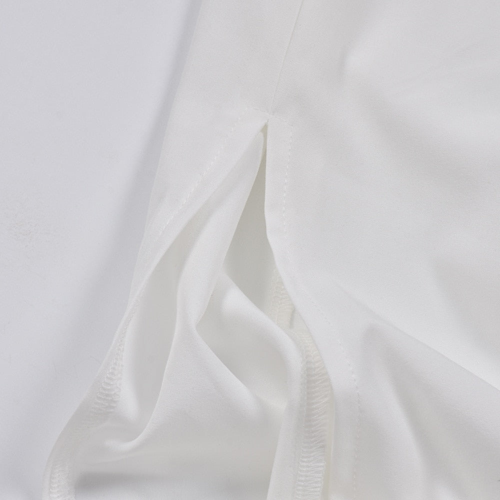 Backless split maxi dress by The Clothing Company Sydney featuring cut-out details, sleeveless design, ideal for summer holidays and evening events.