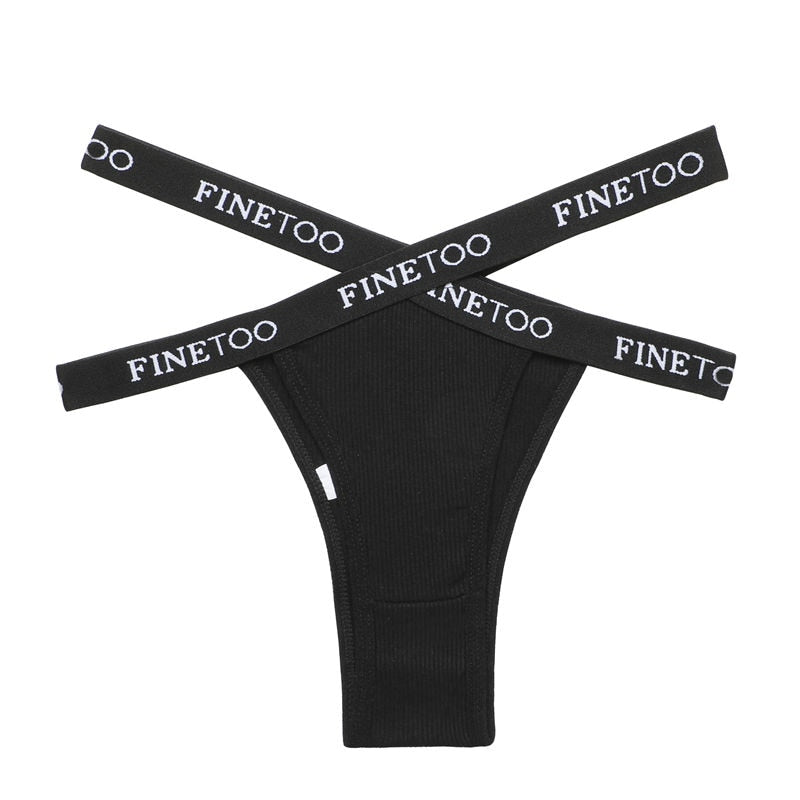 Two pairs of The Clothing Company Sydney women's summer Brazilian low-rise cotton panties with cross-front design, breathable lingerie briefs.