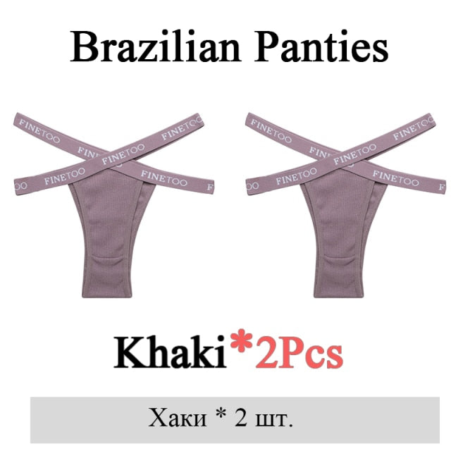 2 Pack Summer Brazilian Panties for Women Low Rise Cotton Panties Front Cross Underwear Breathable Lingerie Briefs The Clothing Company Sydney