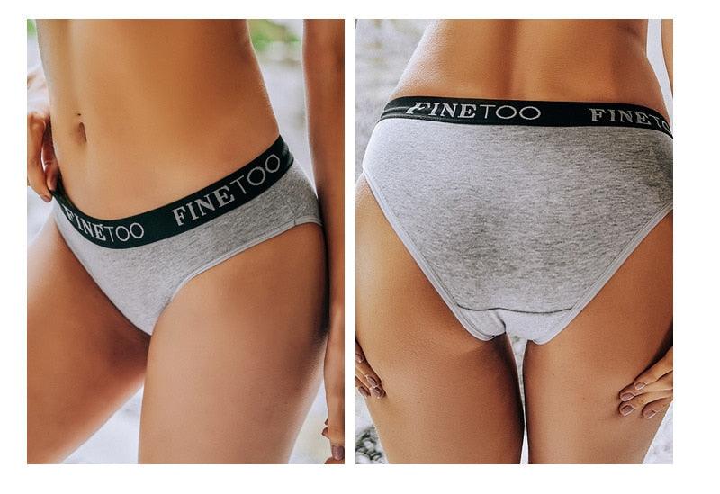 Two pairs of cotton seamless briefs from The Clothing Company Sydney, solid color, low waist, breathable women's underwear.