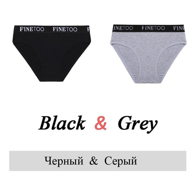 Two-pack cotton seamless briefs from The Clothing Company Sydney featuring solid color, low waist, breathable underwear for women.