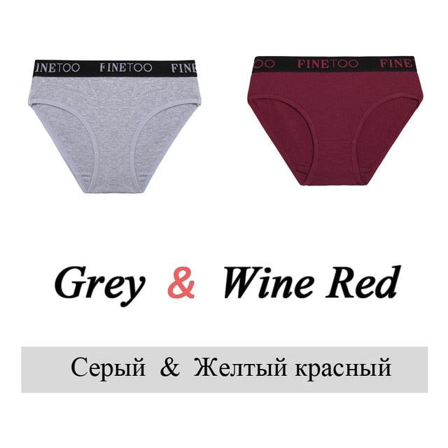 Two pairs of The Clothing Company Sydney cotton seamless briefs in solid colors, low waist, breathable, comfortable underwear for women.