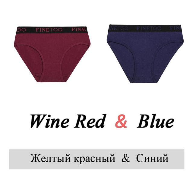 Two pairs of The Clothing Company Sydney cotton seamless briefs in solid colors, low waist, breathable, and comfortable underwear for women.