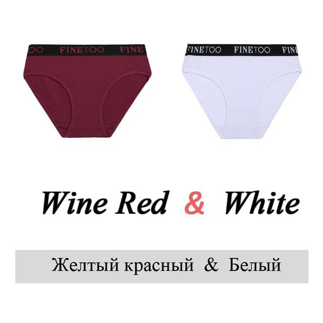 Two pairs of The Clothing Company Sydney cotton seamless briefs in solid colors, low waist, breathable underwear for women.
